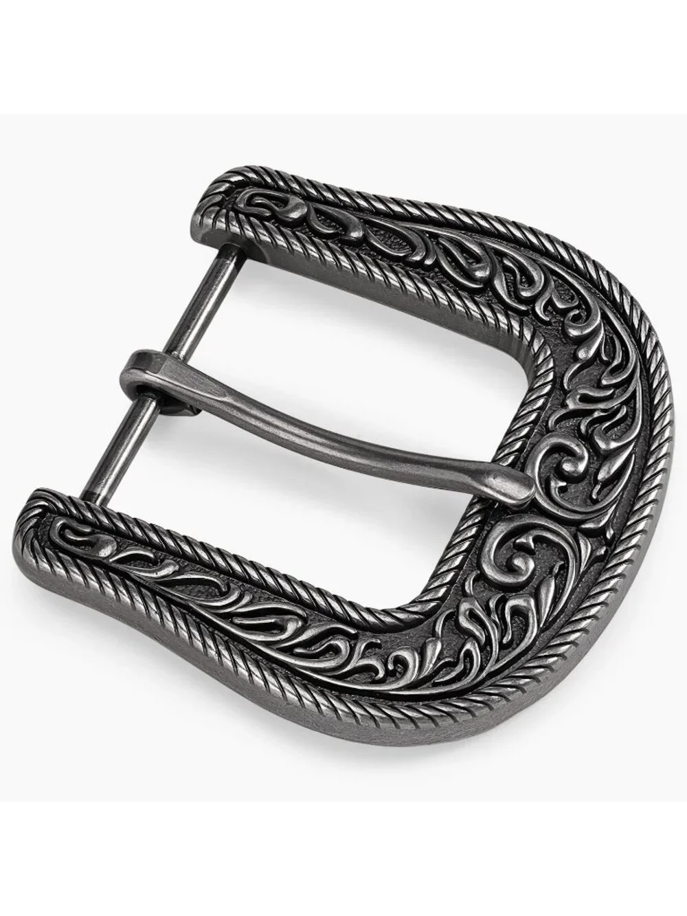 Mens Western Antique Silver Filigree Swirl Engraved Replacement Belt Buckle 1.5